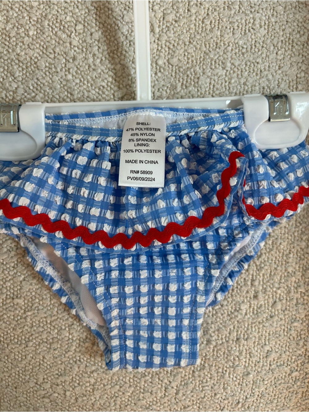 Baby Gingham Ruffle Bikini - Picture 2 of 7